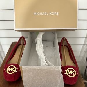 BRAND NEW-MICHAEL Michael Kors Fulton Moc Flats Suede Size 9M